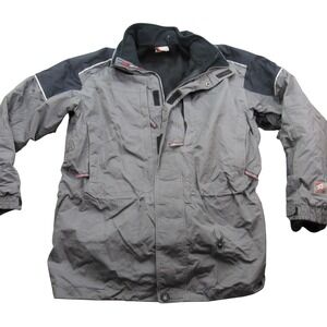 Spyder Mens Ski Snowboard Jacket Gray Black XT 5000mm Full Zip Size L